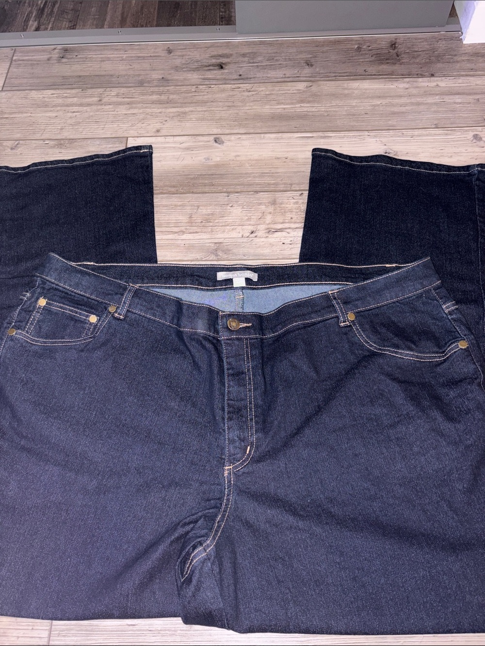 Woman Within dark blue jeans Plus Size